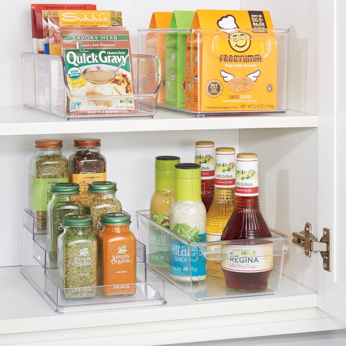 Recycled Plastic 3-Tier Spice Rack Organizer, Clear, 6.25x4x1.25in
