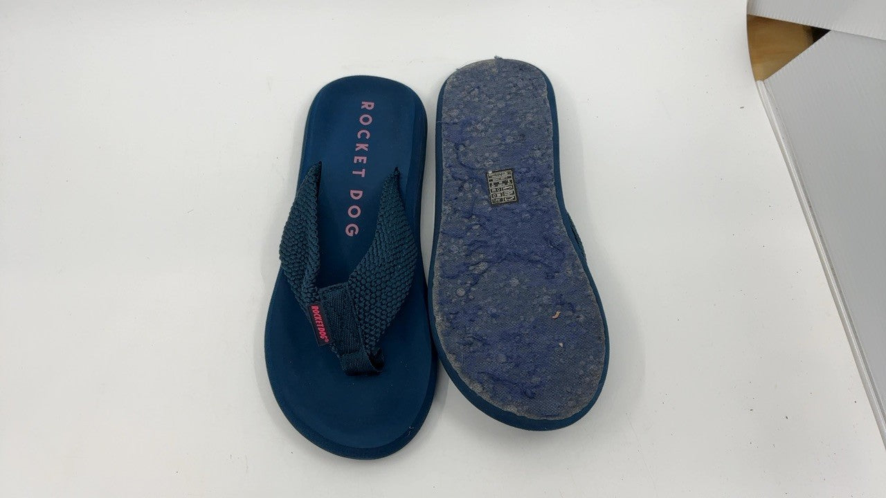 Rocket Dog Women's Sunset Webbing Flip-Flop, Navy, 8