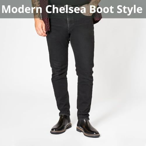 Deer Stags Men's Chelsea Boot 10.5 Wide Redwood/Dark Brown