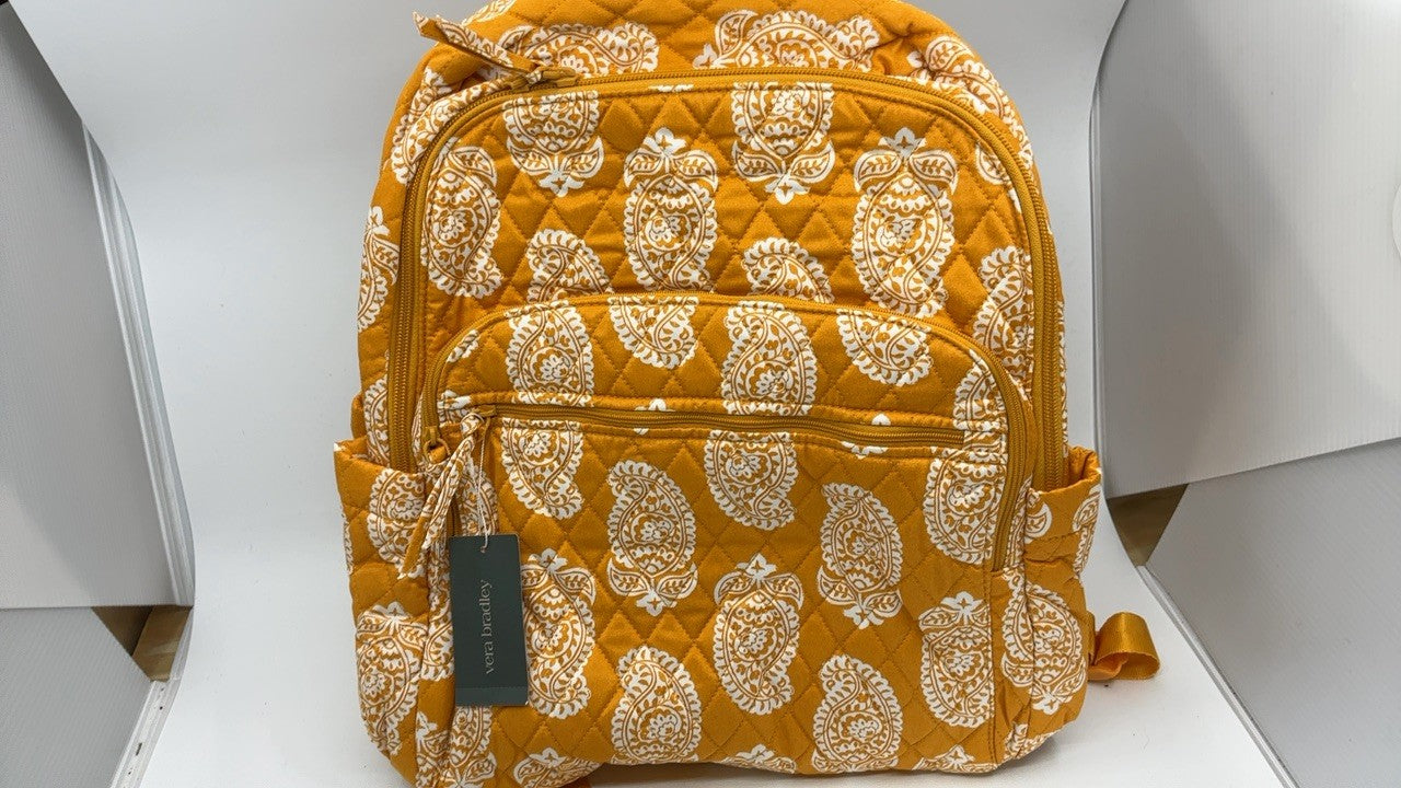 Bancroft Backpack by Vera Bradley, Cotton, Iconic Paisley Sunflower, One Size