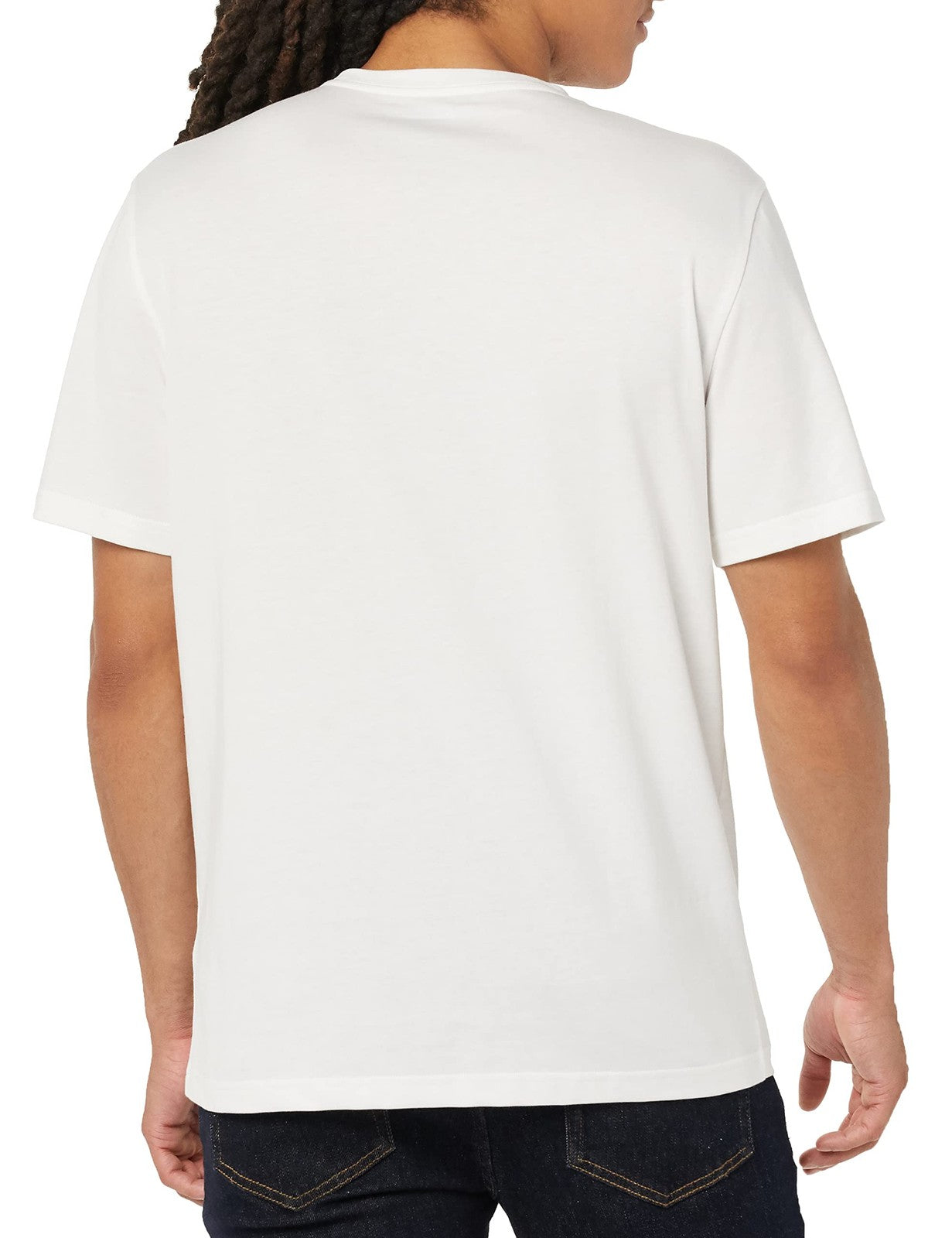 Men's Cotton Regular-Fit Crewneck T-Shirts, Pack of 2, White, Large