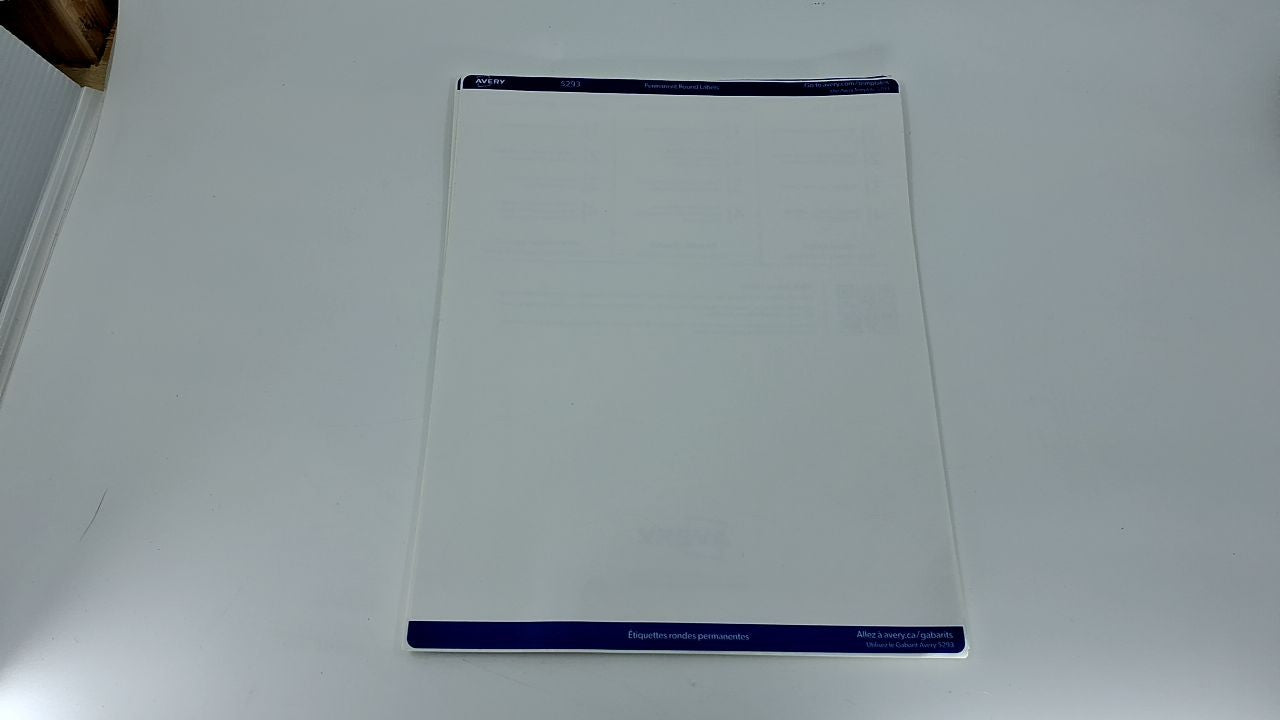 High Visibility Round Labels, 1-2/3" Diameter, White, 600 Labels