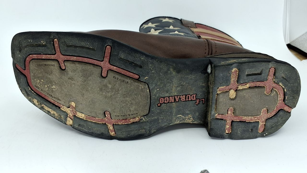 Durango Kids BT245 Lil' 8 Inch Patriotic,Brown/Union Flag,6 M US Big Kid