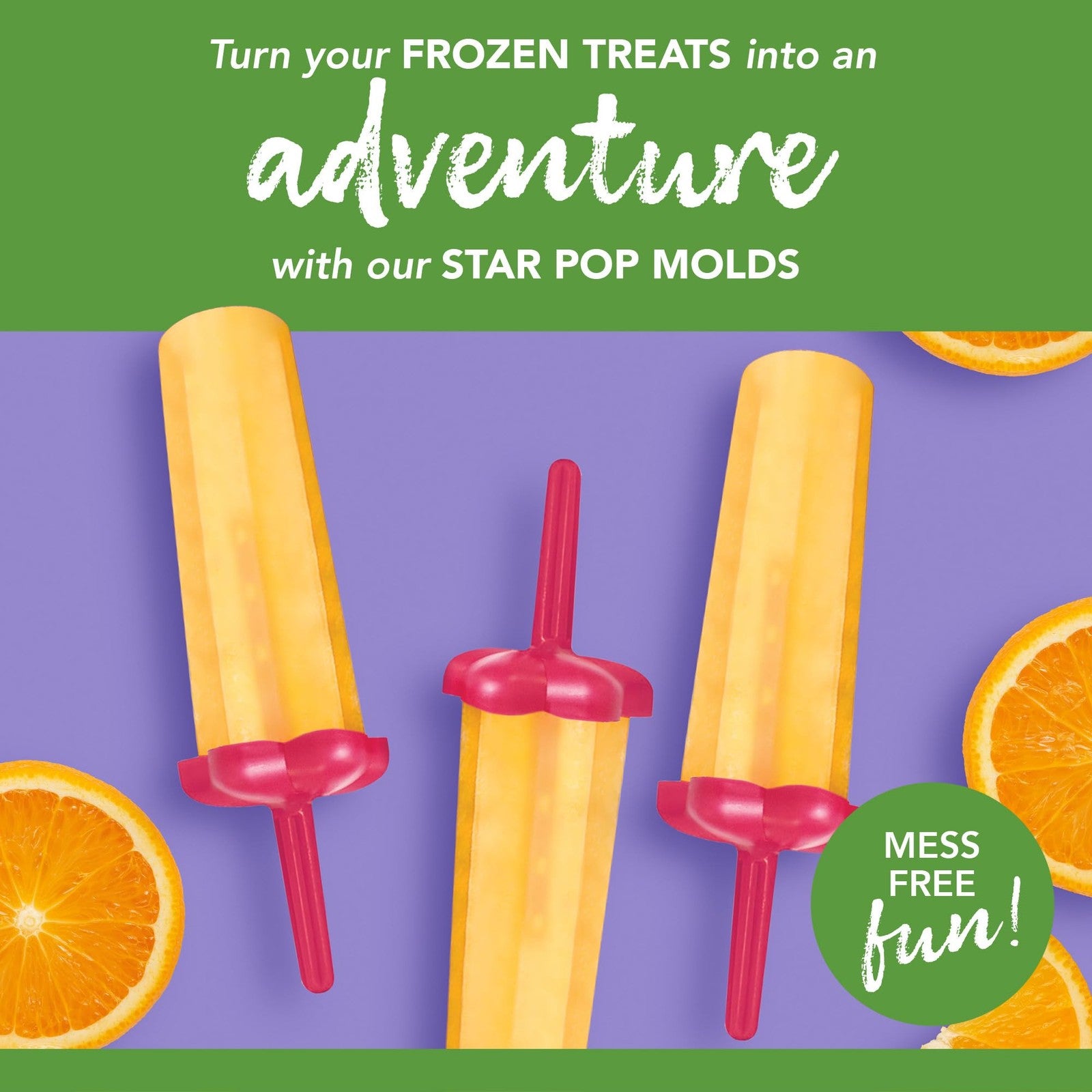 6-Pack Tovolo Star Ice Pop Molds w/ Sticks, Dishwasher Safe, Pink