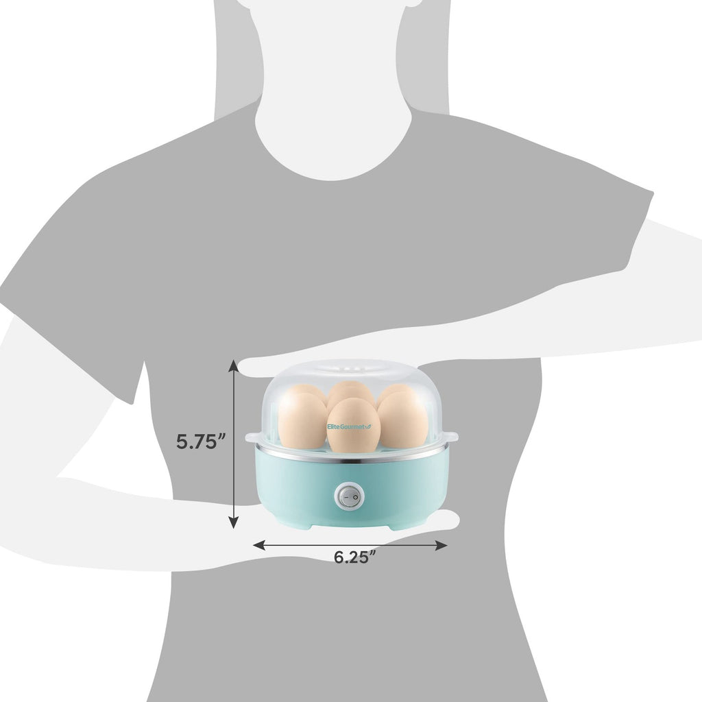 BPA Free Electric Egg Cooker Retro Mint, 7-Egg Capacity, Auto Shut-Off