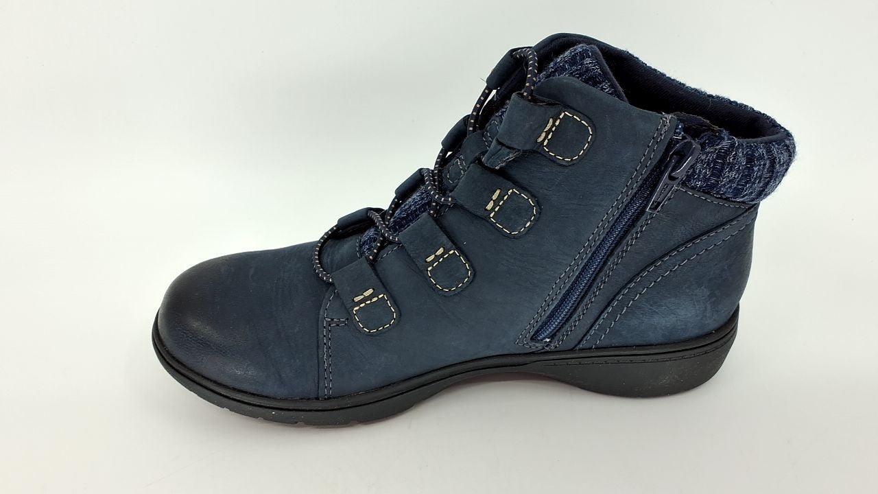 Clarks Women's Carleigh Jade Ankle Boot, Navy Nubuck, 6.5