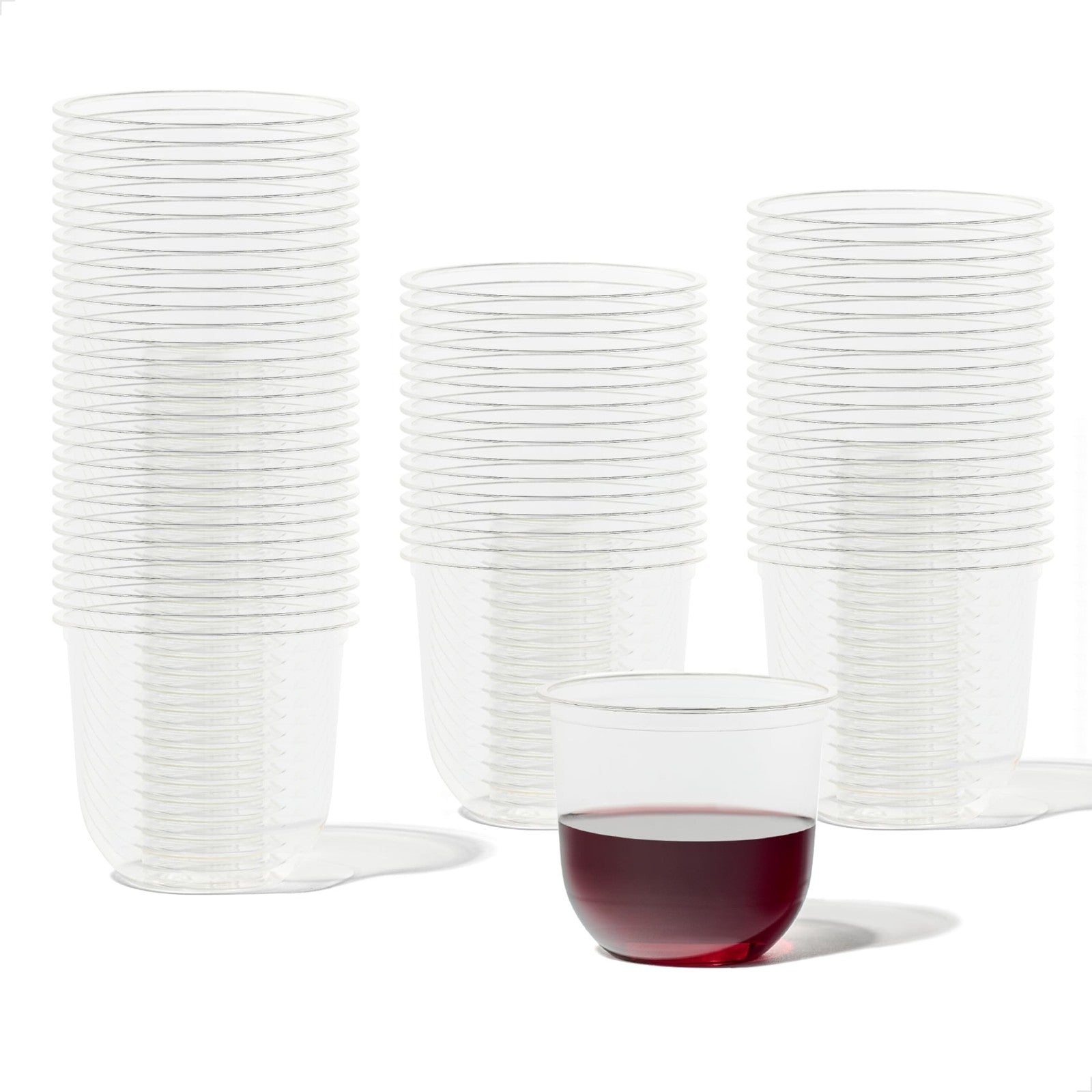 TOSSWARE Arc 12oz Clear Cold Cups - Set of 50 - Plant-Based & Recyclable