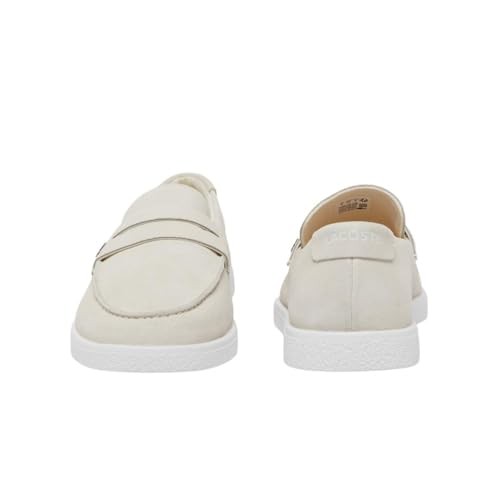Lacoste Men's Cochet Loafer, Off White/White, 7.5