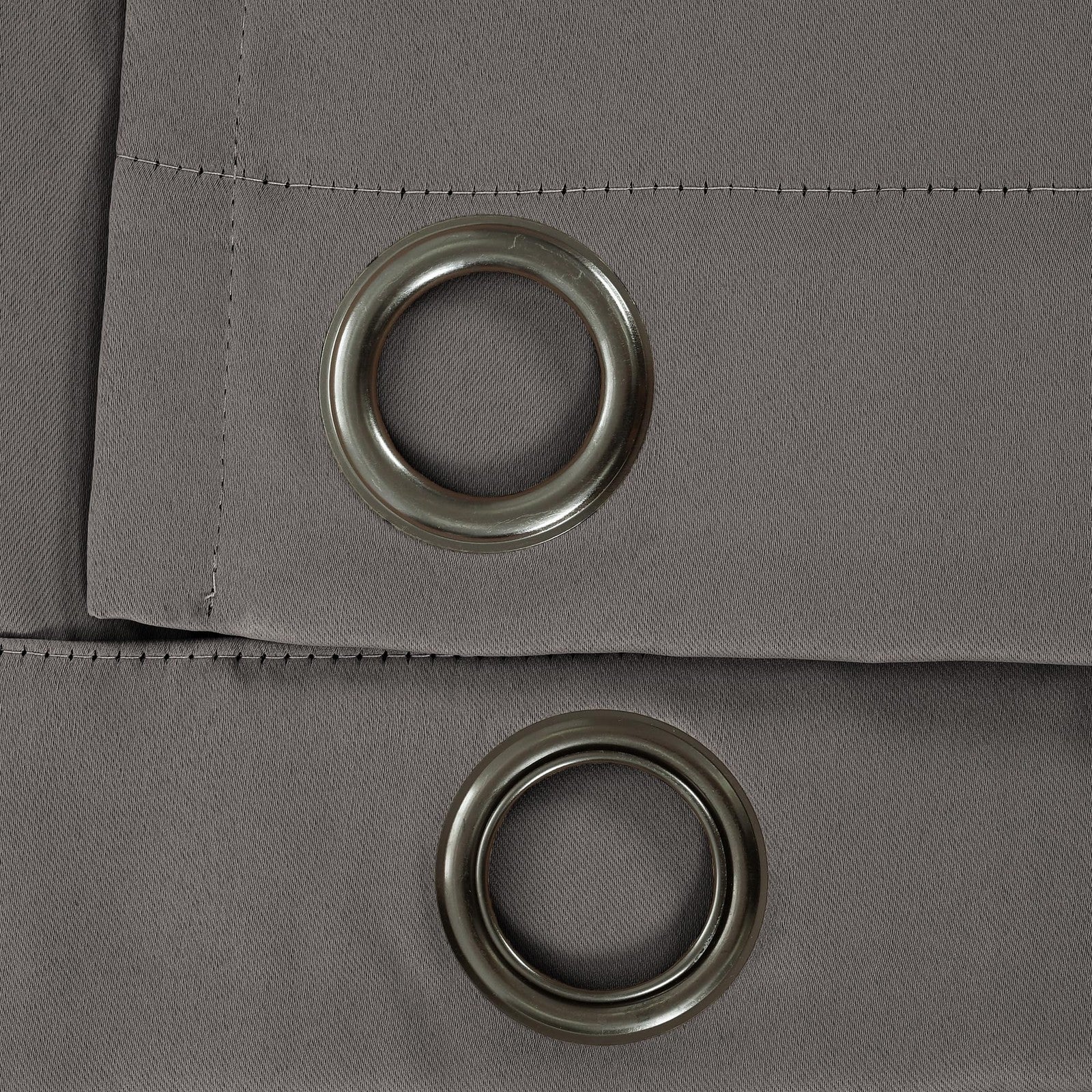 Energy Efficient Blackout Curtains, 52"W x 45"L, Dark Gray, 2 Panels