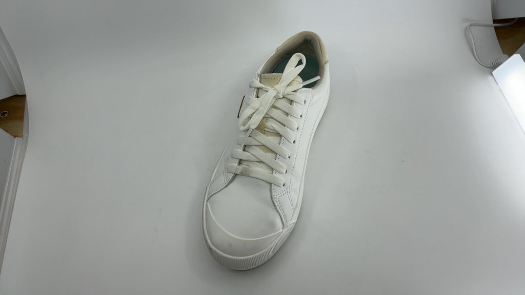 Dr. Scholl's Womens Time Off Platform Sneaker, White Smooth, Size 6.5