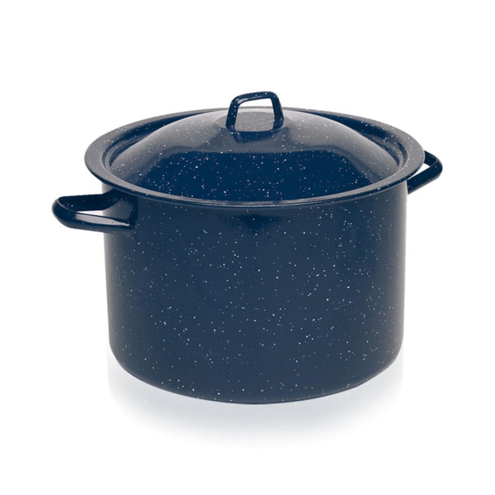 Blue Speckled Enamel Stock Pot 6Qt w/ Lid, IMUSA Kitchen Essential