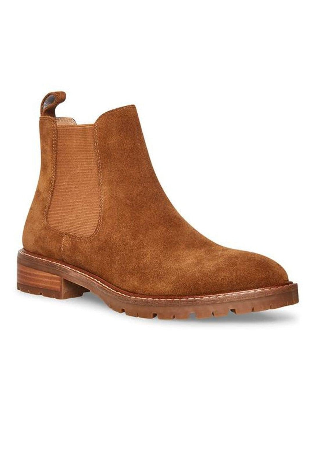 Steve Madden womens Chelsea Boot, Chestnut Suede, 10 US