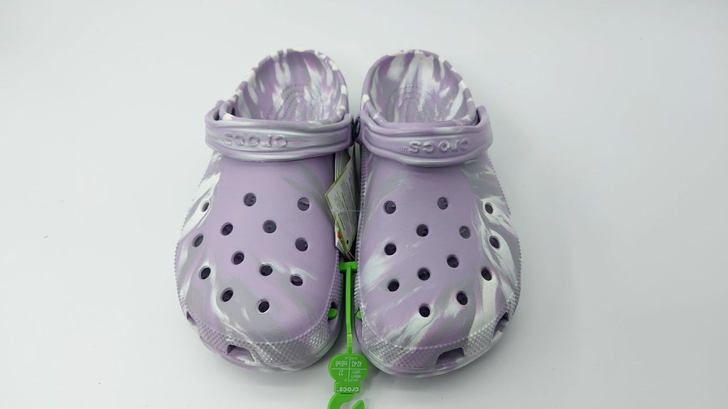 Crocs Classic Marbled Tie-Dye Clog Lavender/Multi Men's 9, Women's 11 Medium