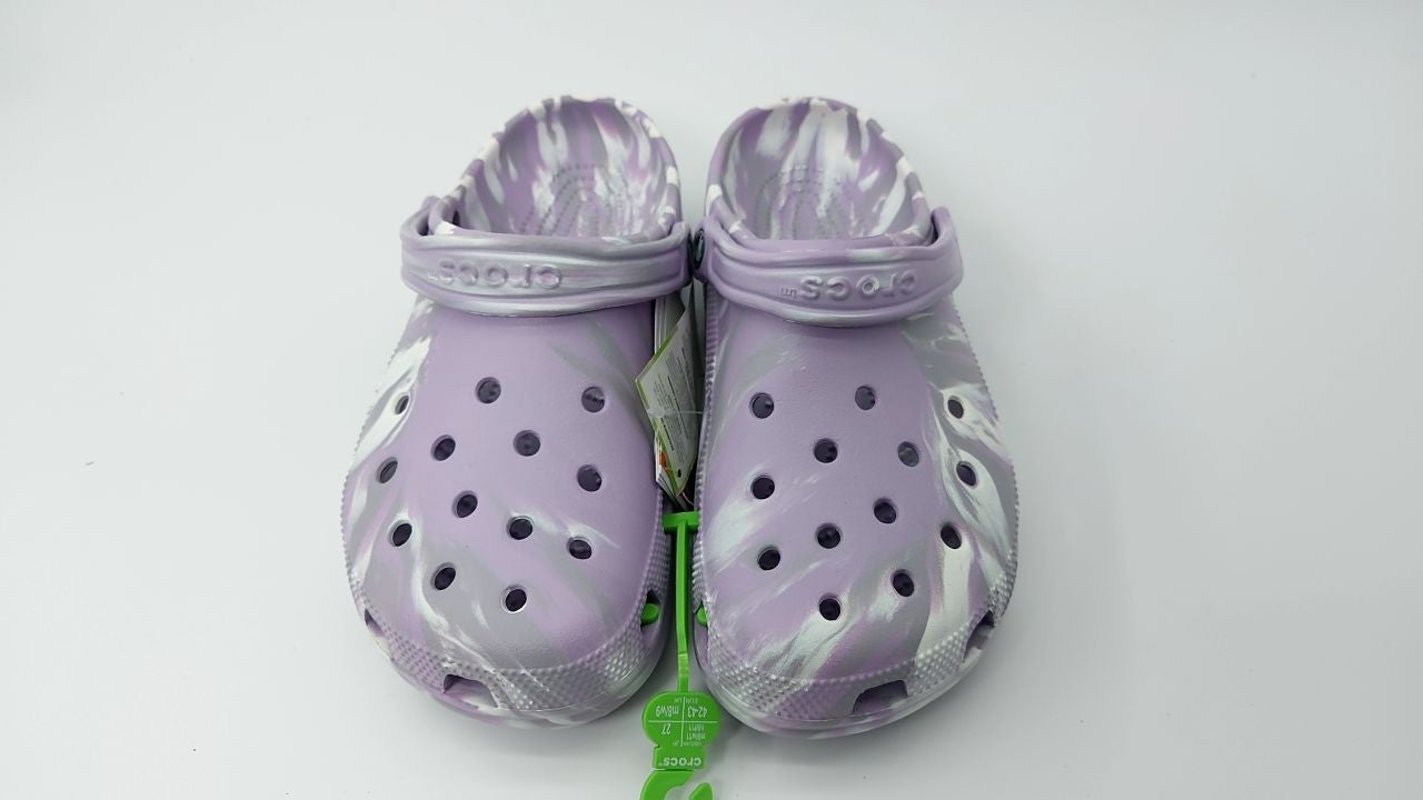 Crocs Classic Marbled Tie-Dye Clog Lavender/Multi Men's 9, Women's 11 Medium