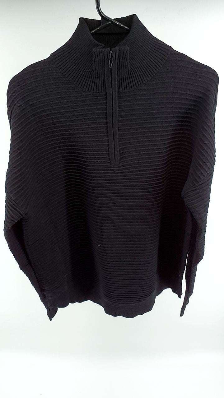 Half Zip Long Sleeve Knit Top