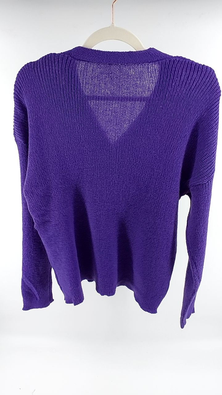 Full Size Button-Front V-Neck Cardigan Plus Size