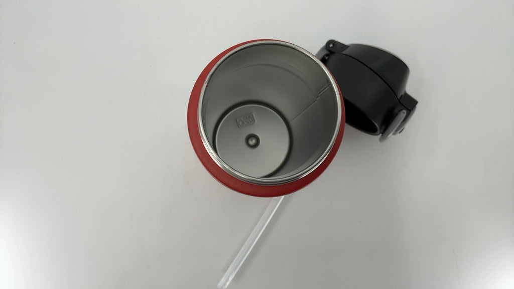 18oz Insulated Stainless Steel Water Bottle w/ Straw, Red