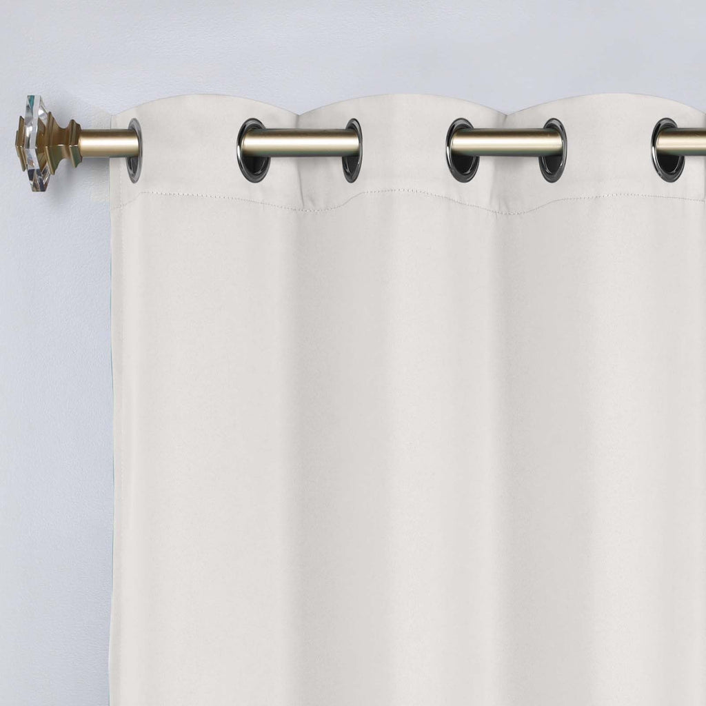 Polyester Blackout Drapes, 42x96 in Snow White, 2 Pack, Energy Smart