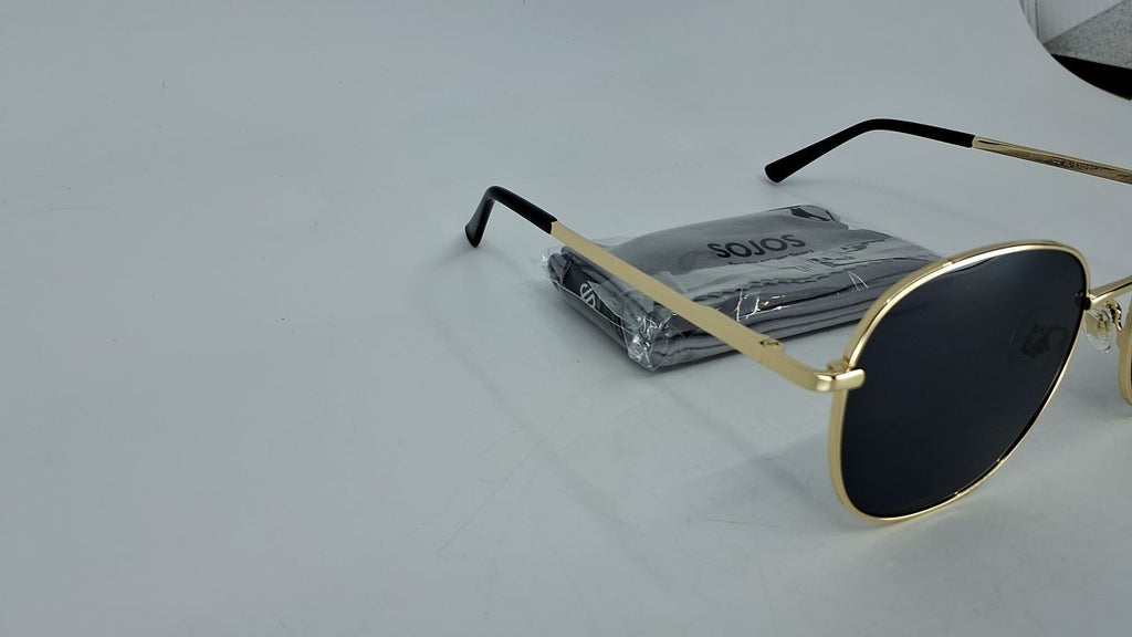 Classic Trendy Square Sunglasses SJ1137 Gold Shades for Women & Men
