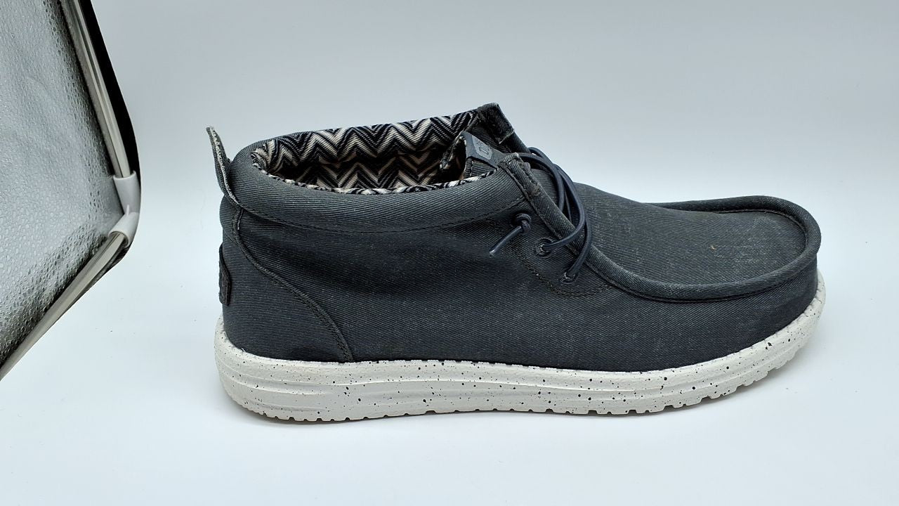 Hey Dude Men's Wally Mid Grey Slip-On Shoes Size 12 Lightweight