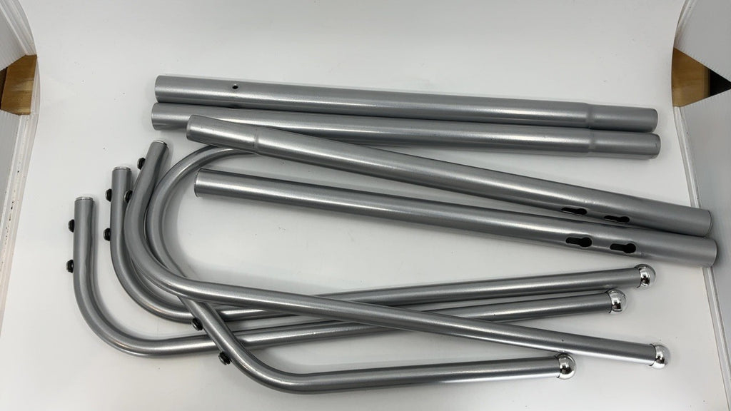 Hinge-It Clutterbuster Family Towel Bar, Silver, 4 Swiveling Bars