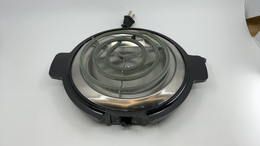 Elite Gourmet 1000W Electric Hot Plate, Coiled Burner, Easy Clean, Black