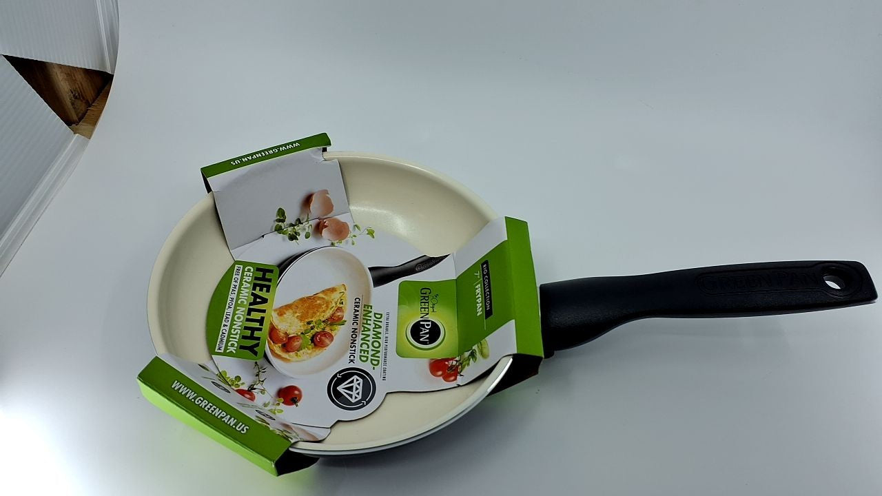 8" GreenPan Rio Frying Pan, Nonstick Ceramic, Dishwasher Safe, Black