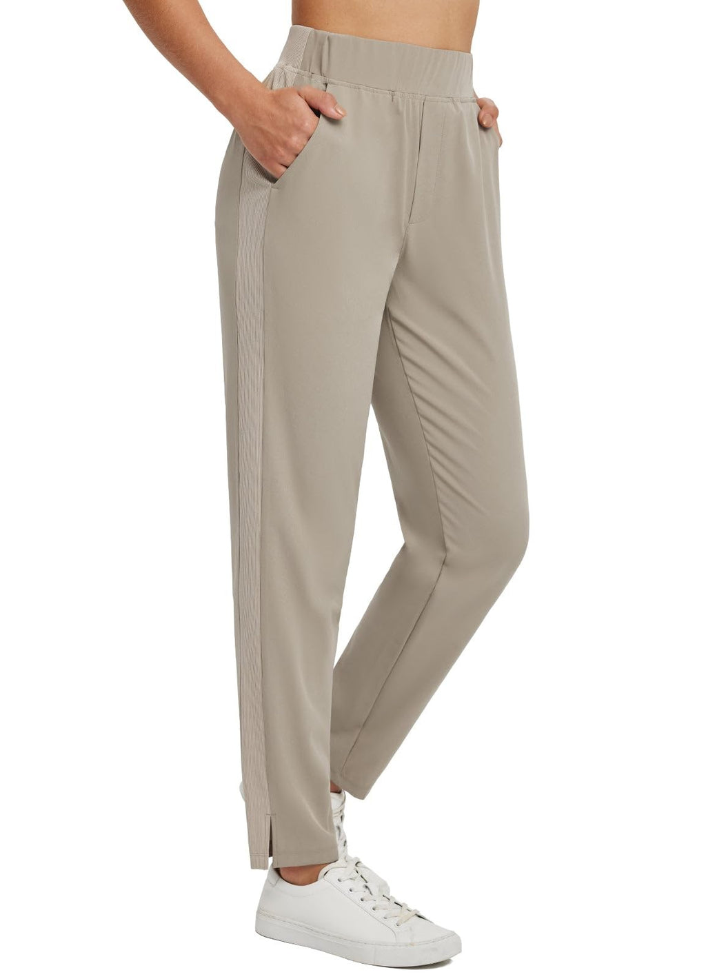 Women's UPF50+ Golf Pants Brown S by BALEAF, Lightweight & Stretch