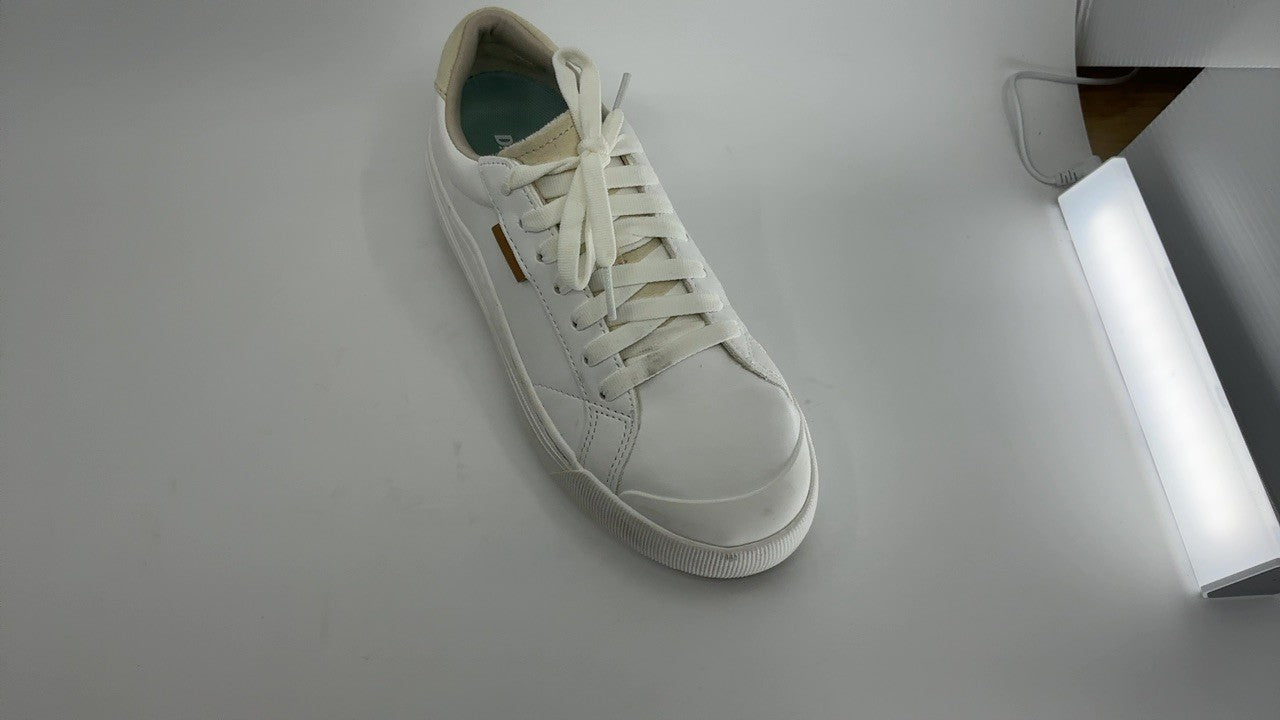 Dr. Scholl's Womens Time Off Platform Sneaker, White Smooth, Size 6.5