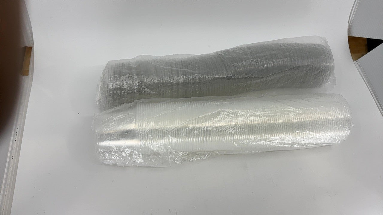 100 Sets 5.5 Oz Plastic Cups w/ Lids - Souffle & Condiment Containers