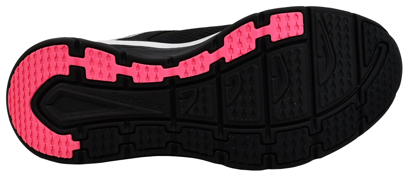 Skechers Women's D'lux Walker-Infinite Motion Sneaker, Black/Hot Pink, 8 M US