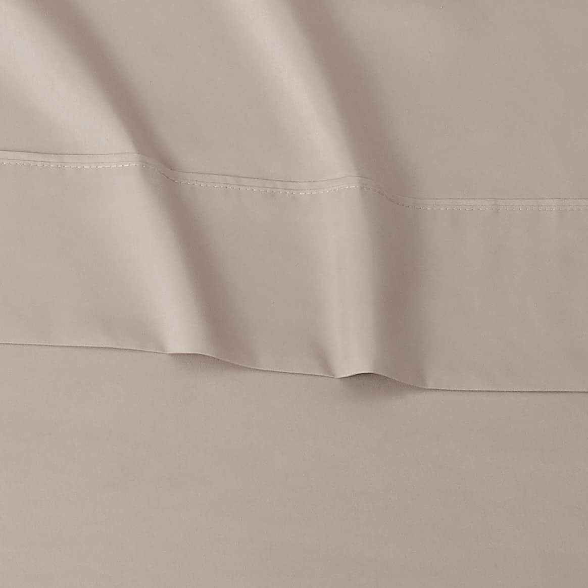Lightweight King Microfiber Sheet Set, 4 Pieces, Taupe, Deep Pockets