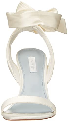 Nine West Women's Kelsie7 Heeled Sandal, Ivory, 8.5M