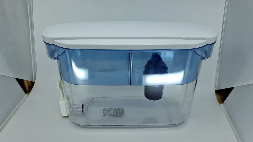 PUR 30-Cup Water Filter Dispenser White/Blue, 1 Filter, Dishwasher Safe