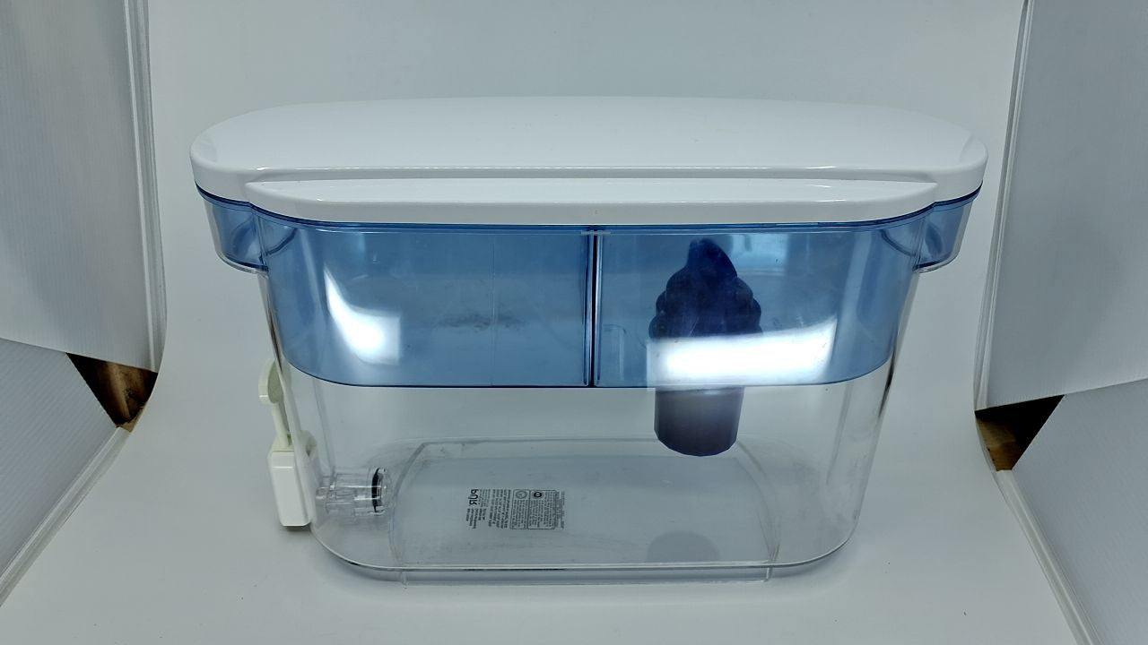 PUR 30-Cup Water Filter Dispenser White/Blue, 1 Filter, Dishwasher Safe