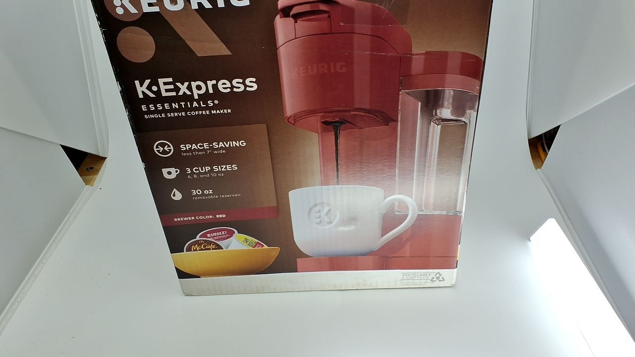 Keurig K-Express Essentials Red Single-Serve K-Cup Pod Coffee Maker