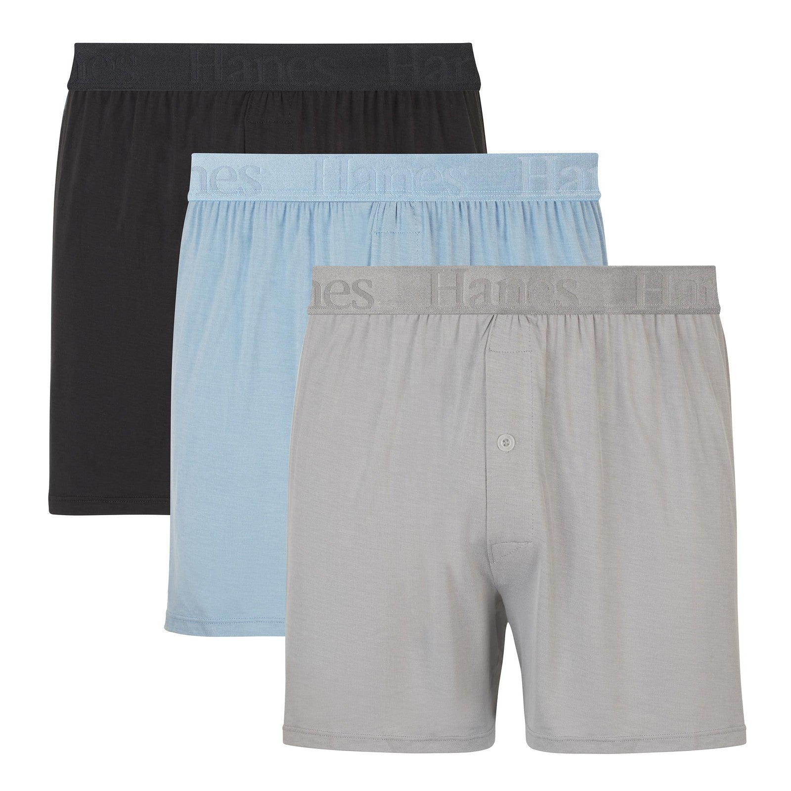 Hanes Men's Boxers, 3-Pack, SuperSoft Viscose, Modern Fit, X-Large
