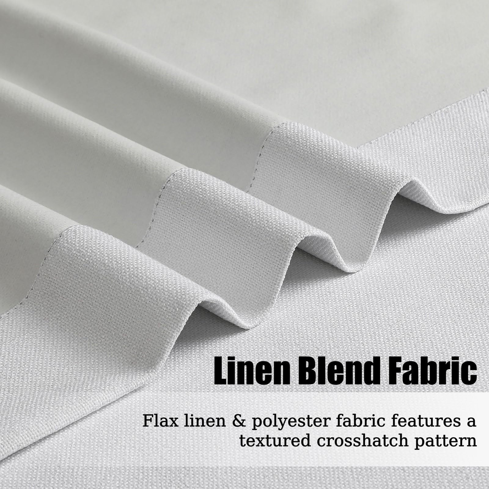 Blackout Curtains 52W x 72L - 2 Panels Set, Thermal Insulated, White