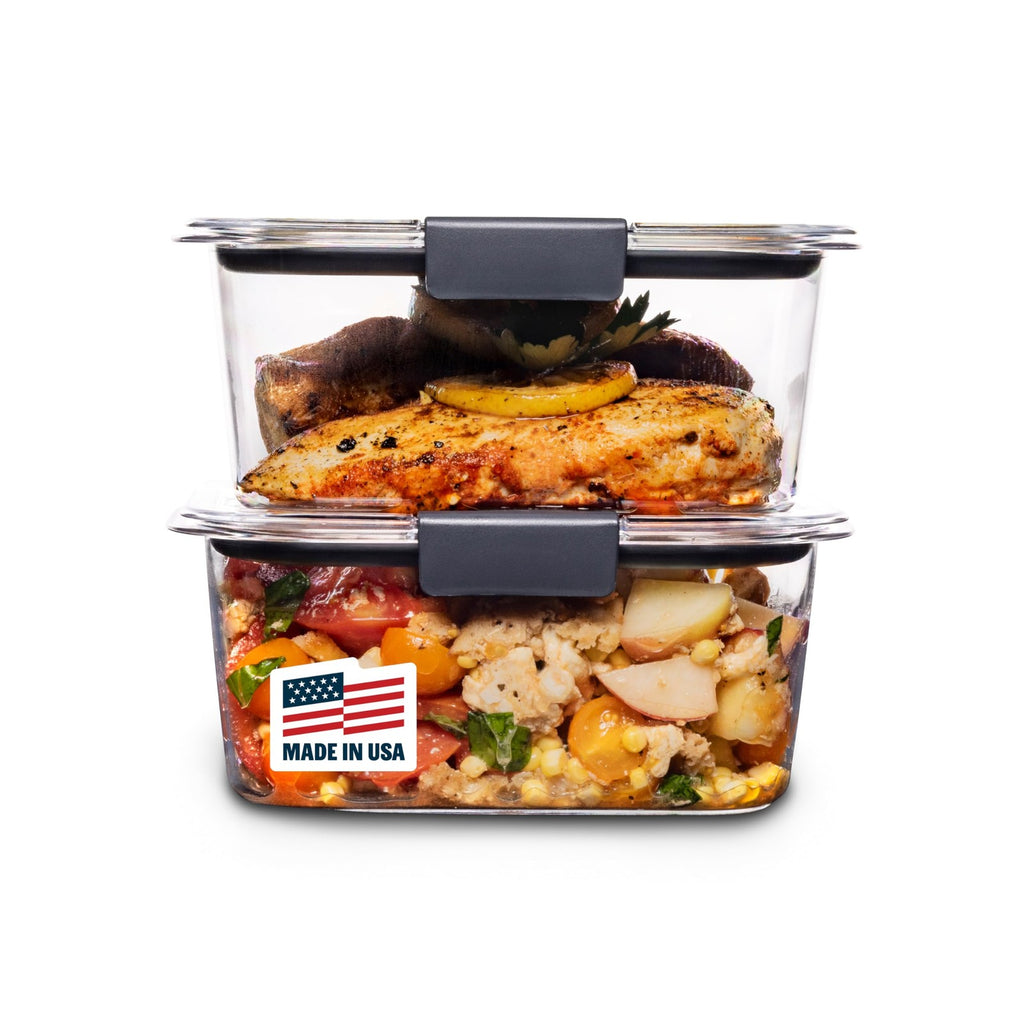 2-Pack Rubbermaid Brilliance Food Storage Containers, 4.7 Cup, Leak-Proof
