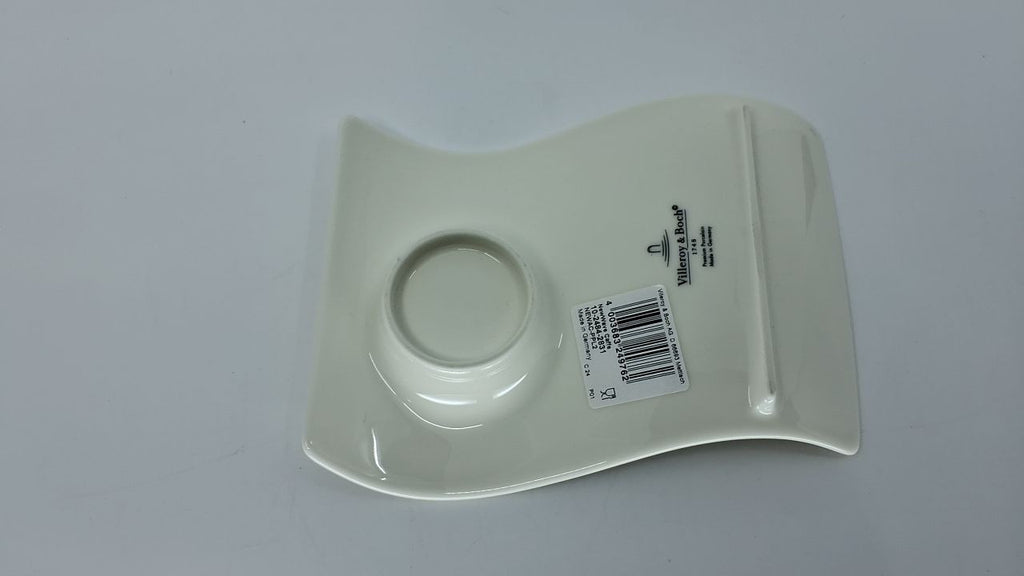 Villeroy Boch NewWave Espresso Saucer Plate 6.5x5in White Porcelain