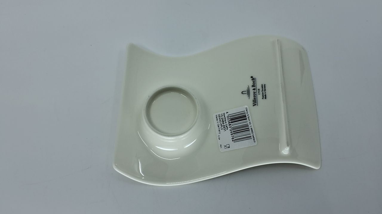Villeroy Boch NewWave Espresso Saucer Plate 6.5x5in White Porcelain