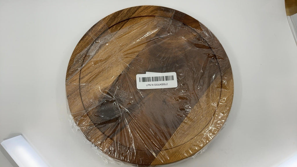 Lipper International 1302 Acacia Wood 2-Tier 10" Kitchen Turntable