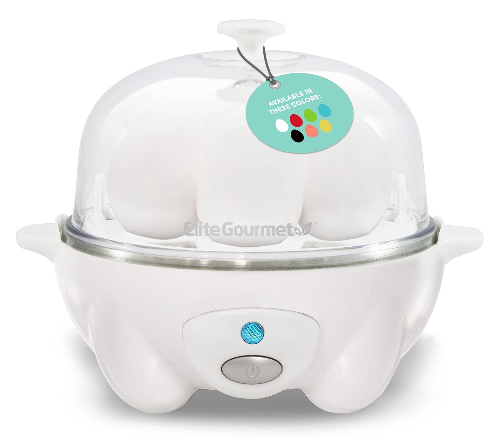 7-Egg Electric Cooker, Elite Gourmet EGC-007, Auto Shut-Off, White