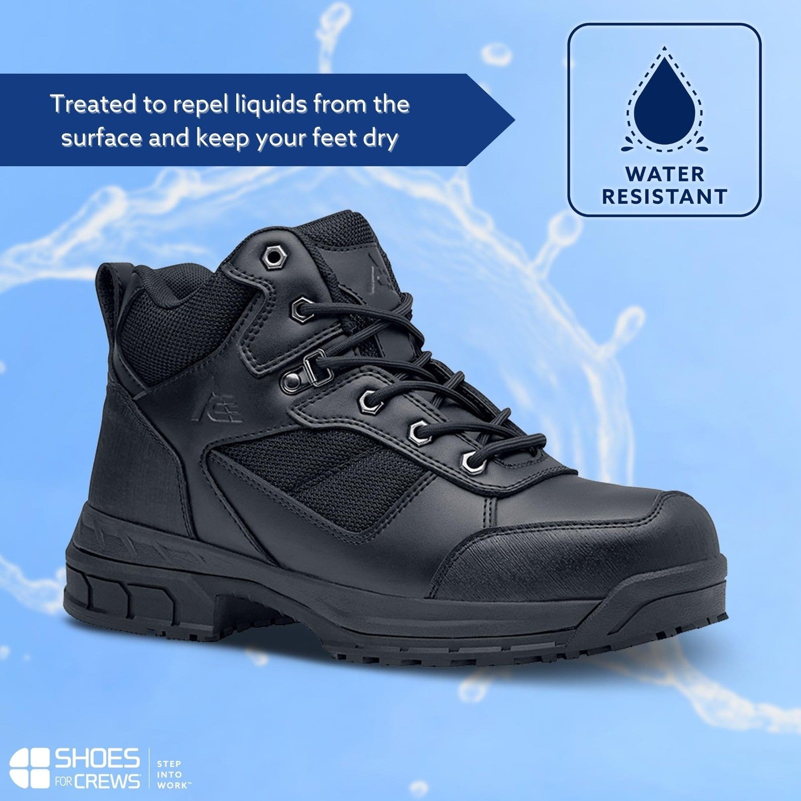 Shoes for Crews Voyager II Black Work Boots Men 9.5/Women 11 Soft Toe