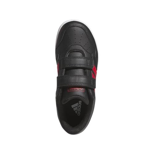 adidas 4.0 Hoops Basketball Shoes, Black/Scarlet/White, 11 Little Kid