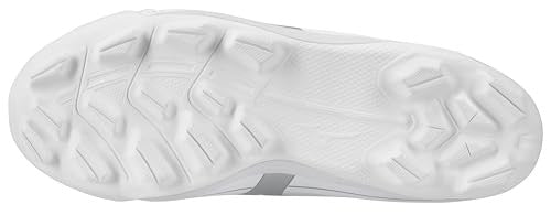 Cushionrevo Finch Jr. Girls Softball Cleat, White-Silver, Size 3 Big Kid