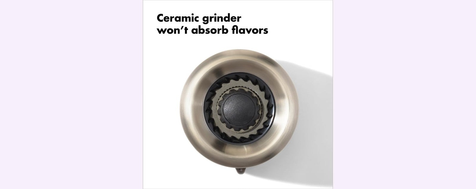 NEW OXO Good Grips Contoured Mess-Free Salt Grinder, Gray, One size