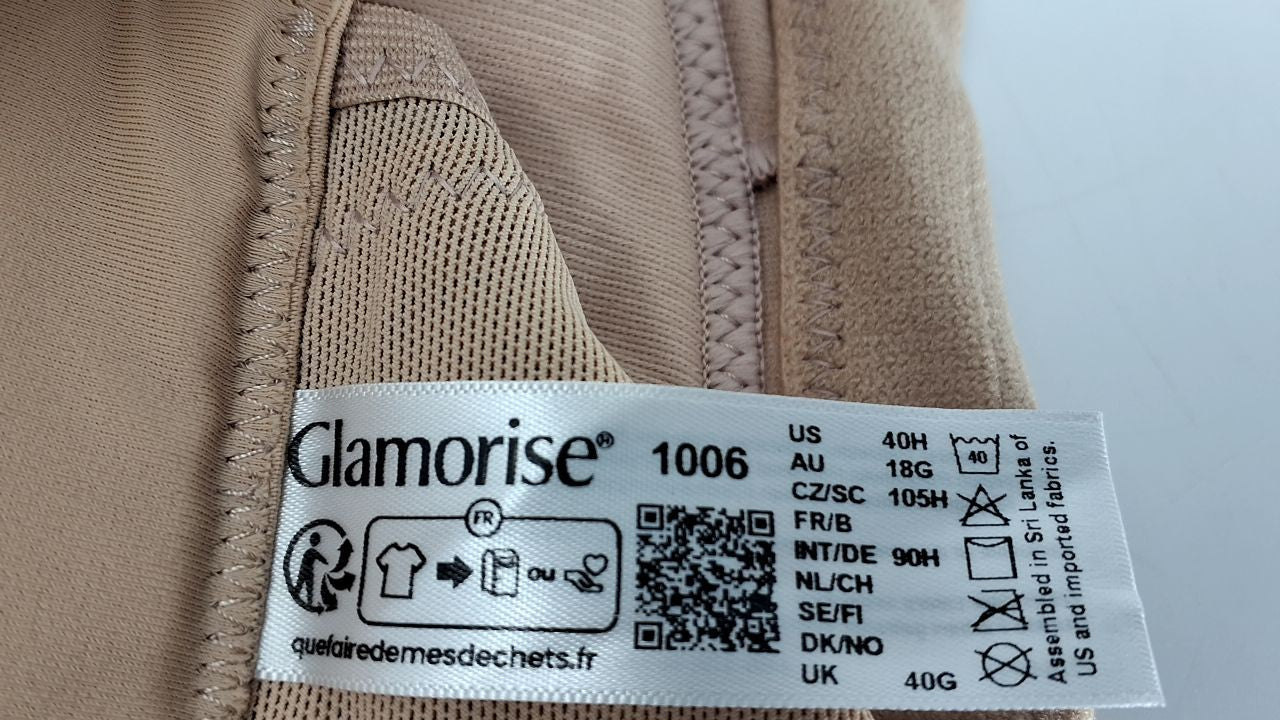 Plus Size MagicLift Sports Bra 40H Café Seamless Wirefree by Glamorise