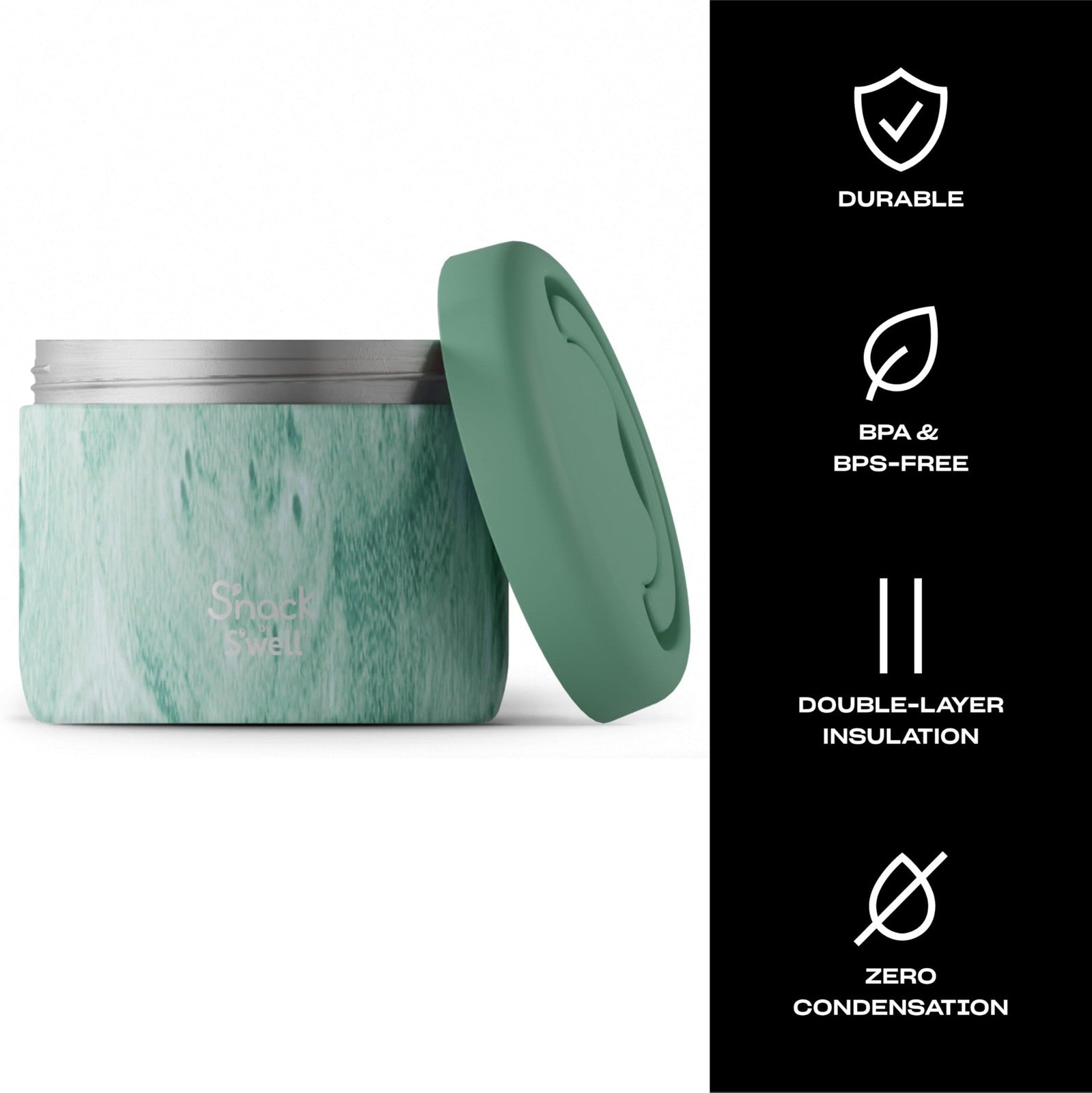 Peppermint Tree 24 Oz Stainless Steel Food Container by S'well, Insulated