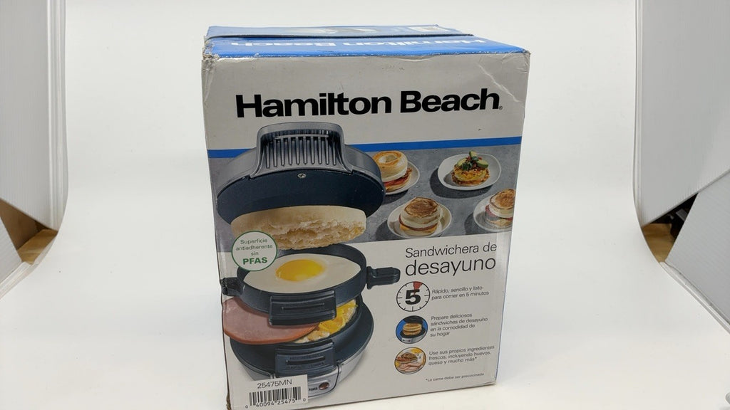 Hamilton Beach Sandwich Maker, Silver, Perfect for English Muffins & Waffles